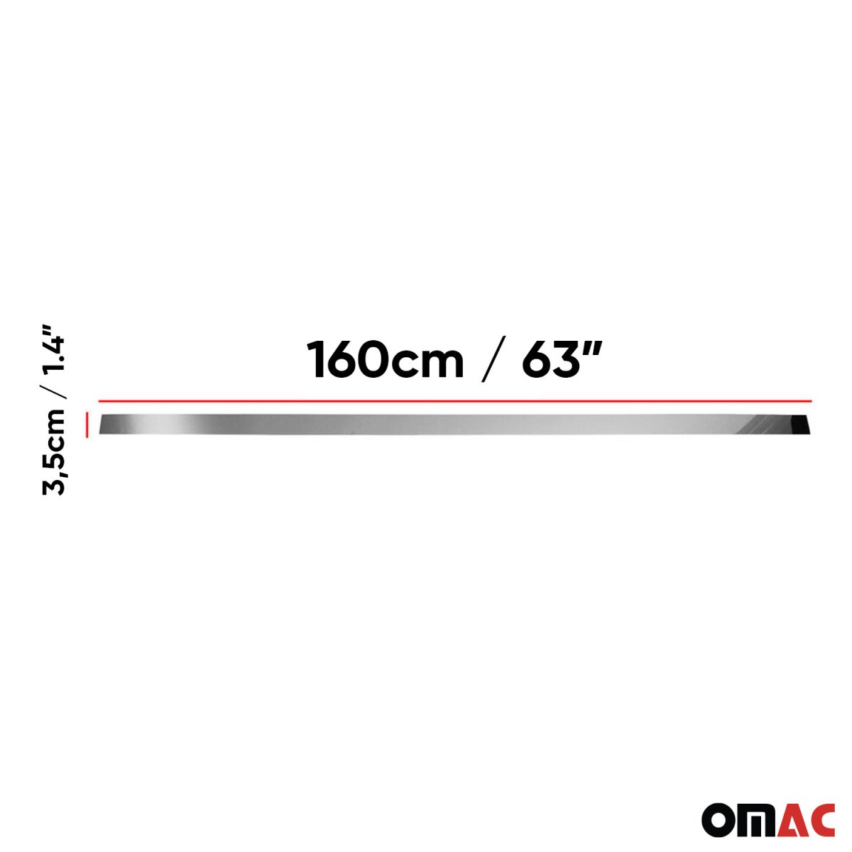 GMC Sierra 2500 Tailgate Trim - Omac - S.Steel - Gloss Silver - 2014-2019